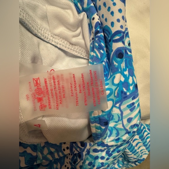 Lilly Pulitzer like new Imogen One Piece Amalfi Blue by the Seashore - Picture 3 of 3